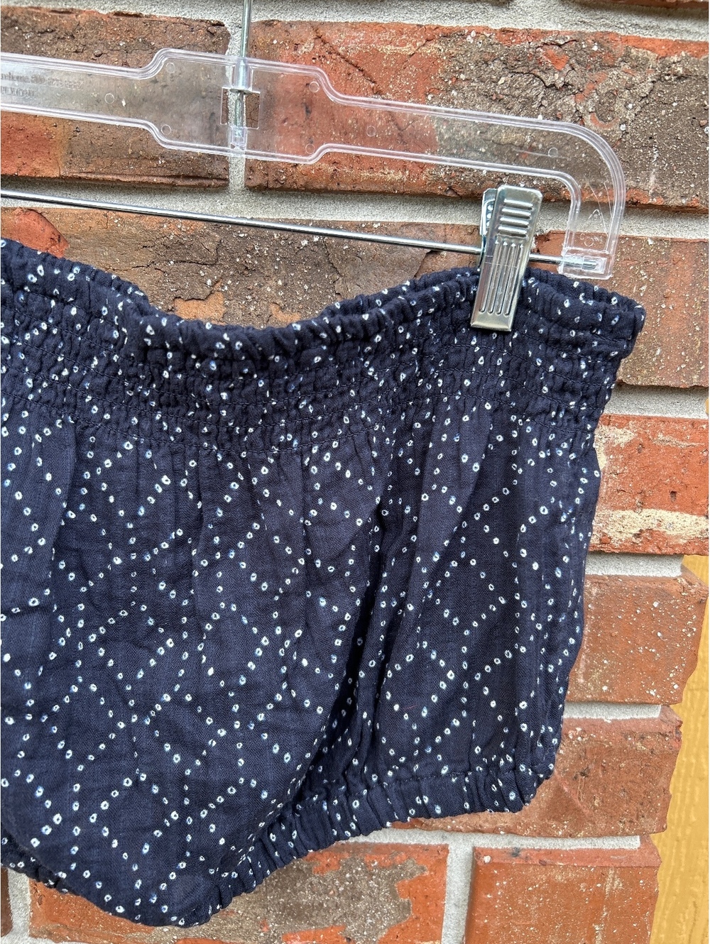 Universal Thread Navy Blue Cotton Smocked Crop Top XS